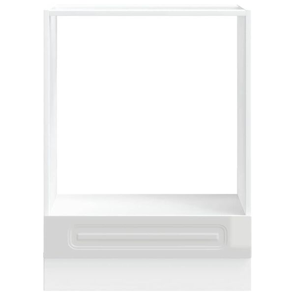 vidaXL Herdumbauschrank Kalmar Hochglanz-Weiß Holzwerkstoff