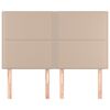 vidaXL Kopfteil Cappuccino 144x5x118/128 cm Kunstleder