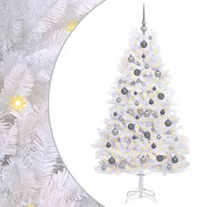 vidaXL K&uuml;nstlicher Weihnachtsbaum 180 cm PVC und Stahl Wei&szlig;
