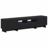 vidaXL 5-teiliges LED TV Schrank Schwarz Holzwerkstoff