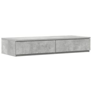 vidaXL Bettschubladen Beton Grau 100 x 36,5 x 16,5 cm Holzwerkstoff