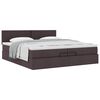 vidaXL Ottoman-Bett mit Matratze Dunkelbraun 200x200 cm Stoff