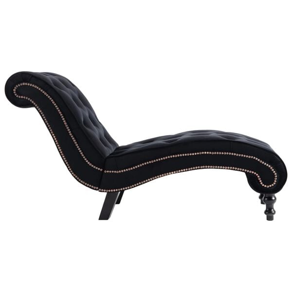 vidaXL Chaiselongue Schwarz Samt