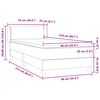 vidaXL Boxspringbett mit Matratze Dunkelgrau 90x210 cm Samt