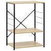 vidaXL Mikrowellenregal Schwarz Eiche 60&times;39,6&times;79,5 cm Holzwerkstoff
