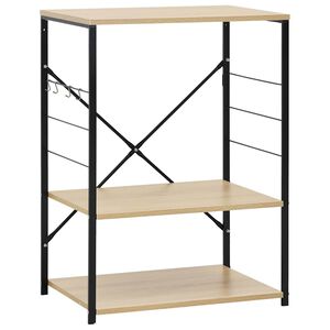 vidaXL Mikrowellenregal Schwarz Eiche 60&times;39,6&times;79,5 cm Holzwerkstoff