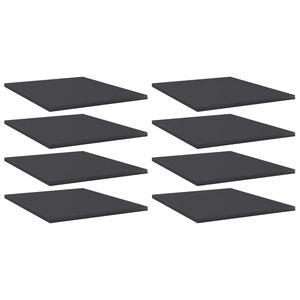 vidaXL B&uuml;cherregal-Bretter 8 Stk. Grau 40x50x1,5 cm Holzwerkstoff