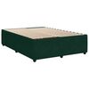 vidaXL Boxspringbett mit Matratze Dunkelgr&uuml;n 140x190 cm Samt