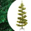 vidaXL Spiral-Weihnachtsbaum mit Beleuchtung und St&auml;nder Gr&uuml;n 150 cm