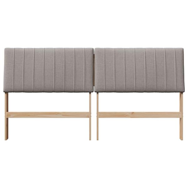 vidaXL Gepolstertes Kopfteil Taupe 180 cm Massives Kiefernholz