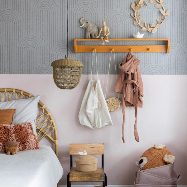 KidsDepot Garderobe Xenn 89x10x14 cm Holz Terra