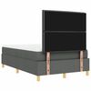 vidaXL Boxspringbett mit Matratze Dunkelgrau 120 x 200 cm Stoff