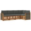 vidaXL Outdoor-Sofagarnitur 4 stk. Natur und Anthrazit