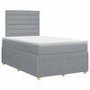 vidaXL Boxspringbett mit Matratze Hellgrau 120 x 200 cm Stoff