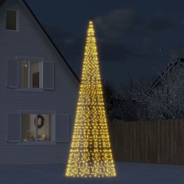vidaXL LED-Weihnachtsbaum 1534 LEDs Warmwei&szlig; 500 cm