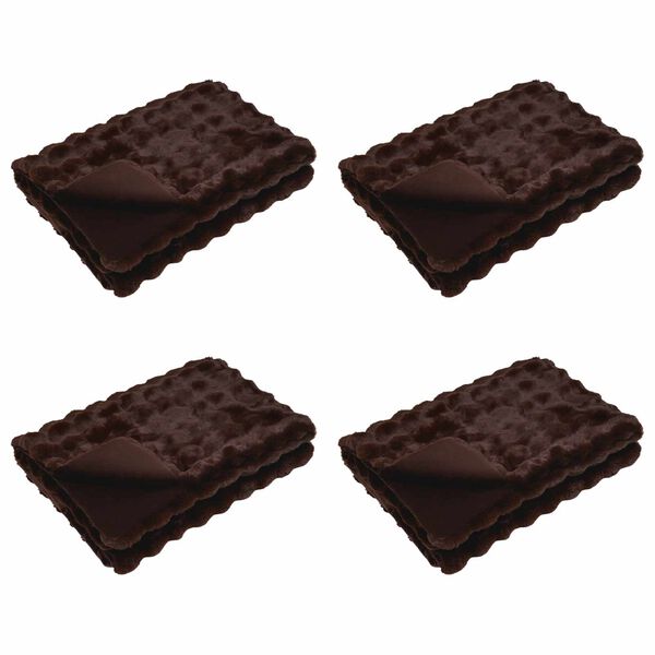 vidaXL Kunstfell Kaninchenfell Decke Olite 4 pcs Kamel 240 x 270 cm