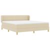 vidaXL Boxspringbett mit Matratze Creme 180 x 200 cm Stoff