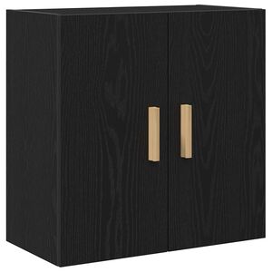 vidaXL Wandschrank 60 x 30 x 60 cm Holzwerkstoff Schwarz Eichen-Optik