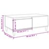vidaXL Couchtisch Grau Sonoma 90x50x36,5 cm Holzwerkstoff