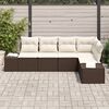 vidaXL Gartensofa-set 5 pcs Braun Poly-Rattan