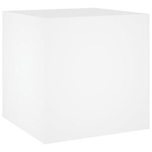 vidaXL Pflanzgef&auml;&szlig; Wei&szlig; 40x40x40 cm Holzwerkstoff