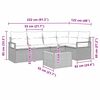 vidaXL Gartensofa-set mit Kissen 6 pcs Grau Poly-Rattan