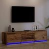 vidaXL TV-Schr&auml;nk mit LED Altholz 165 x 34 x 40 cm Holzwerkstoff