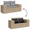vidaXL Garten-Sofa-Set 8 pcs Beige und Hellgrau 80 x 80 x 71 cm