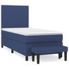 vidaXL Boxspringbett mit Matratze Blau 80x200 cm Stoff