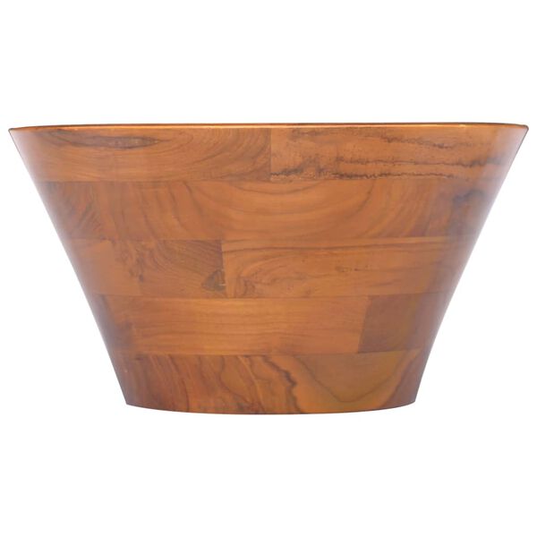 vidaXL Waschbecken Massivholz Teak &Phi;40x20 cm