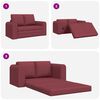 vidaXL Schlafsofa 60cm Weinrot Stoff