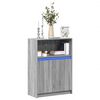 vidaXL Sideboard mit LED Grau Sonoma 72x34x100 cm Holzwerkstoff
