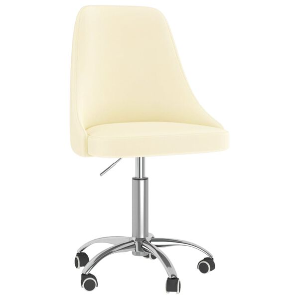 vidaXL Esszimmerst&uuml;hle 2 Stk. Drehbar Creme Stoff