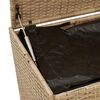 vidaXL Gartentruhe mit Rollen Beige 283L Poly Rattan