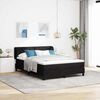 vidaXL Boxspringbett mit Matratze Schwarz 140 x 200 cm Samt