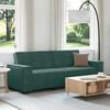 vidaXL 3-Sitzer-Sofa Dunkelgrün 180 cm Samt
