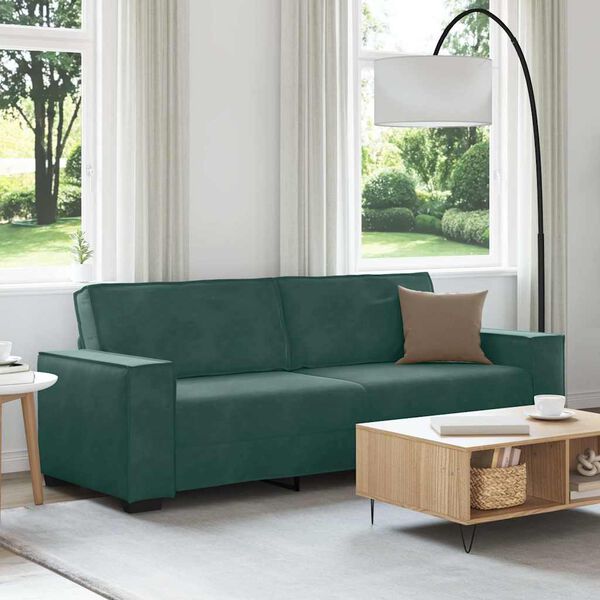 vidaXL 3-Sitzer-Sofa Dunkelgrün 180 cm Samt