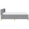 vidaXL Boxspringbett mit Matratze Hellgrau 200 x 140 cm Stoff