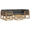vidaXL Outdoor-Sofagarnitur mit Kissen 7 pcs Wei&szlig; und Anthrazit
