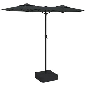 vidaXL Doppel-Sonnenschirm Anthrazit 316x145 cm