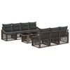 vidaXL Gartensofa-set 8 stk. Grau und Dunkelgrau Poly-Rattan