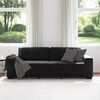 vidaXL 3-Sitzer-Sofa Schwarz 180 cm Samt
