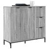 vidaXL Sideboard Graues Sonoma 89,5 x 33 x 82 cm Holzwerkstoff