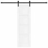 vidaXL Schiebet&uuml;r Wei&szlig; 61 x 198,5 cm Massives Kiefernholz