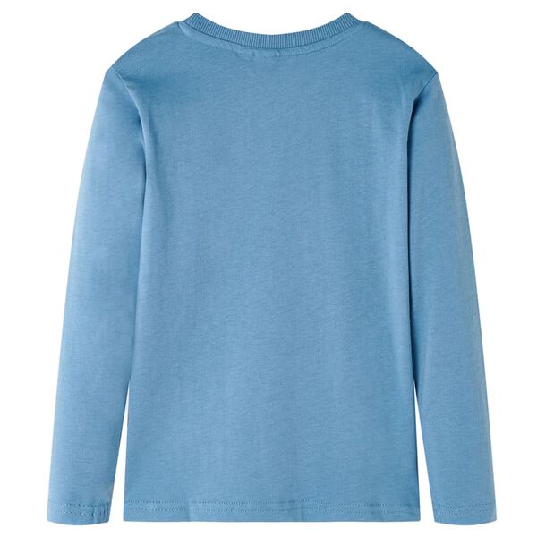 Kinder-Langarmshirt Mittelblau 104