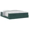 vidaXL Ottoman-Bett mit Matratzen Dunkelgrün 180x200 cm Samt