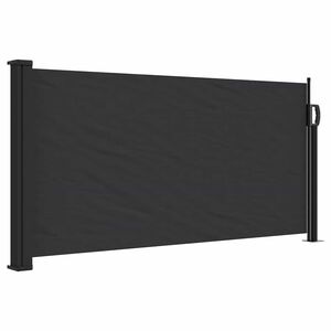 vidaXL Seitenmarkise Ausziehbar Schwarz 100x500 cm