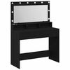 vidaXL Schminktisch Schwarz Eichen-Optik 100 x 41 x 135 cm