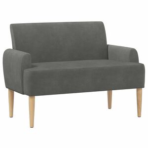 vidaXL Zweisitzer mit Knopfheftung Dunkelgrau 116 x 67 x 81 cm