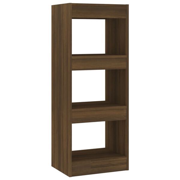 vidaXL Bücherregal/Raumteiler Braun Eiche 40x30x103cm Holzwerkstoff